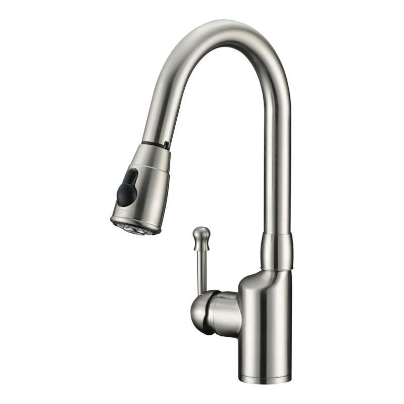 Robinet de cuisine à poignée simple pull out
