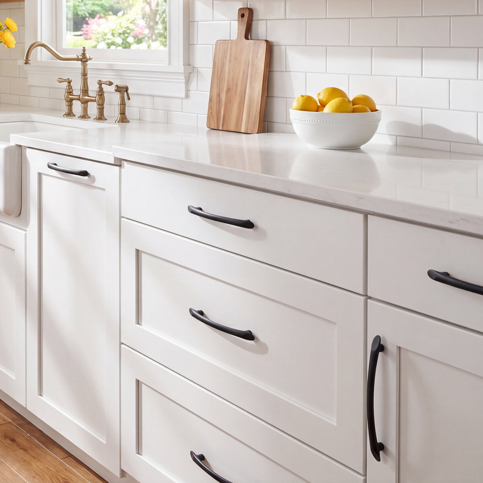 Edgewater Bar Cabinet Pull, Flat Black, 6 5/16" Center to Center