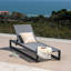 Chaise longue en filet respirant - Design pour le confort extérieur Finition noire réglable avec gris et style combinés