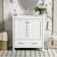Meuble-lavabo avec lavabo en céramique et armoire de rangement 30 po Conrad-347909835