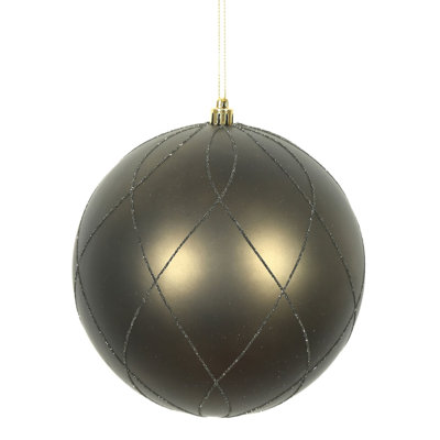 Ornement boule 6 po mat et scintillant