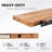 24" Solid Elm Floating Wall Shelves Set Of 2, Rustic Heavy-Duty Shelves