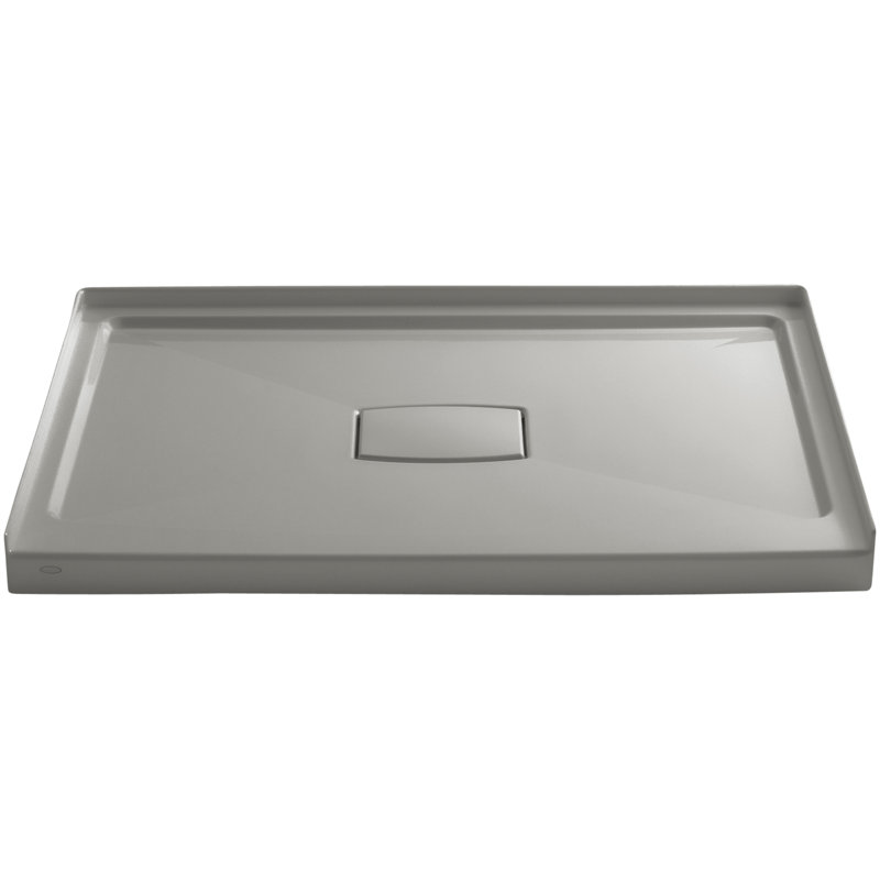 Archer 48" x 36" Single Threshold Center Drain Shower Base with Removable Cover, Cashmere