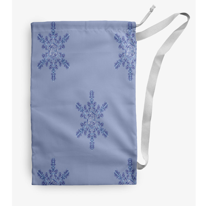Fabric Laundry Bag with Handles, Small (29" H x 18" W), Light Blue