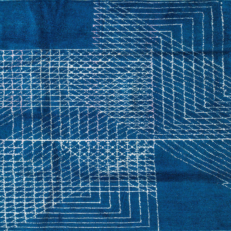 Abstract Indoor Rug, Square 3'