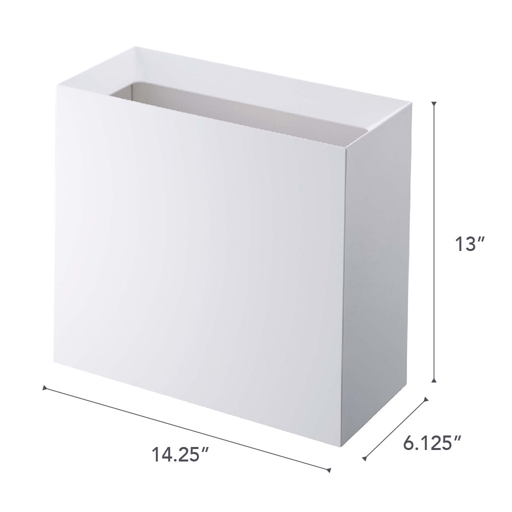 Yamazaki Home Tower 4.8gal Waste Basket, White