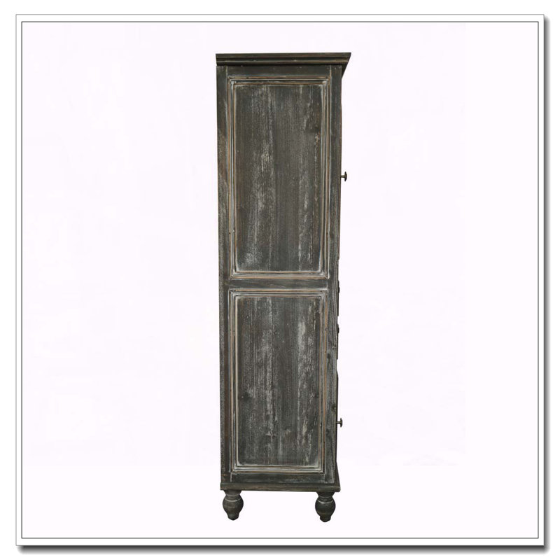 Armoire de rangement Farmhouse, Noir + gris