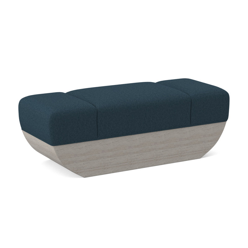 Ark Upholstered Bench, Margaret Lagoon Polyester Blend, Bisque