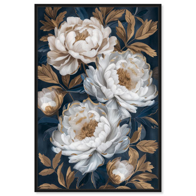 Art floral de luxe Golden Emblems in White II par Art Remedy