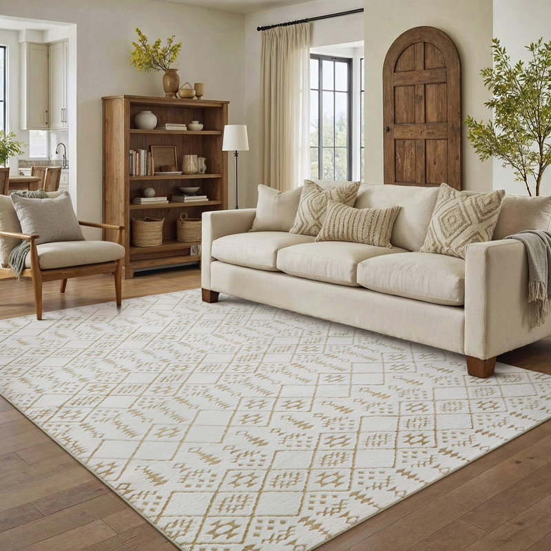Tapis jaune clair Zephyr Weave, Jaune clair, Rectangle 5 pi x 7 pi