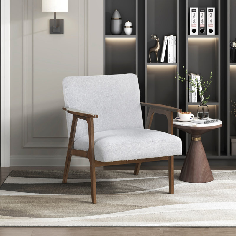 Fauteuil d'appoint contemporain Modern Wood Furniture, Gris