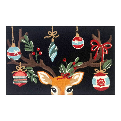 Cerf des Fêtes noir taille 24 x 36