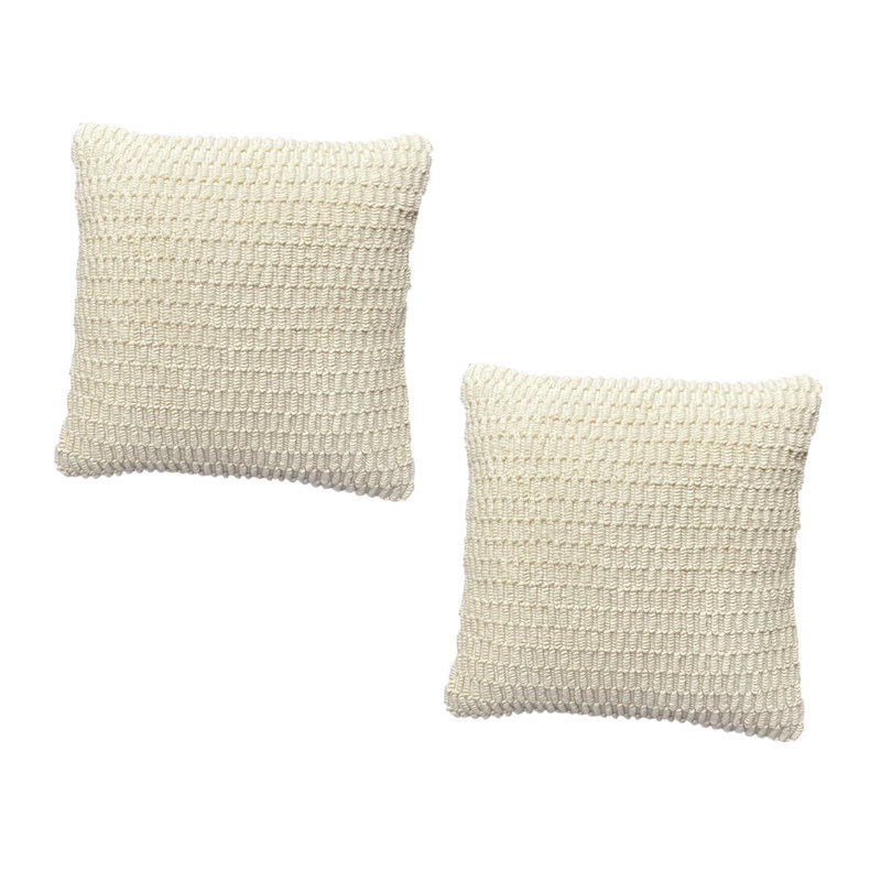 Cotton Reversible Pillow Cover, Ivory