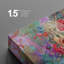 Vie et mort - Fleurs de crâne sur art floral abstrait sur toile, reproduction d'art mural-94537450