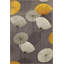 Tapis décoratif moderne gris et jaune sur le thème des fleurs de pissenlit-1848830228
