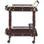 Chariot de service à 2 tablettes Merlot and Brass