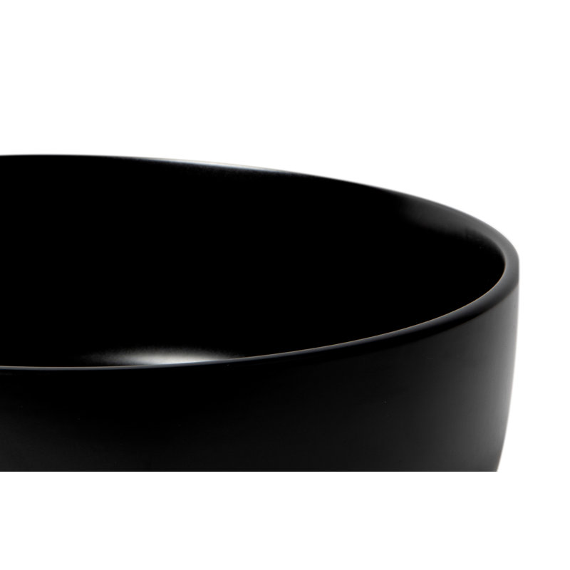 Lavabo de salle de bain vasque circulaire, Noir