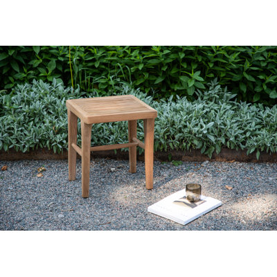 Waukesha Square Teak Solid Wood Outdoor Coffee Table - 40 cm W 40 cm D