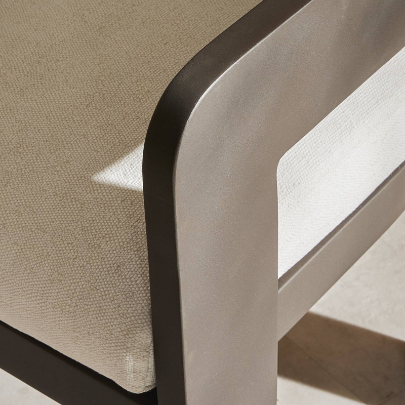 Jackson Outdoor Dining Armchair, Ellor Beige/Expresso