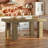 55" Kitchen Island Table – Counter Height Farmhouse Prep Table with Thick Natural Wood Top