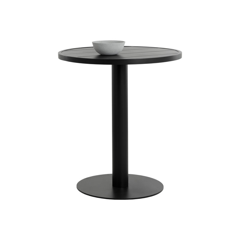 Table de bar Merano - ronde - noire