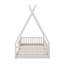 Lit simple en bois avec clôture-2020481926