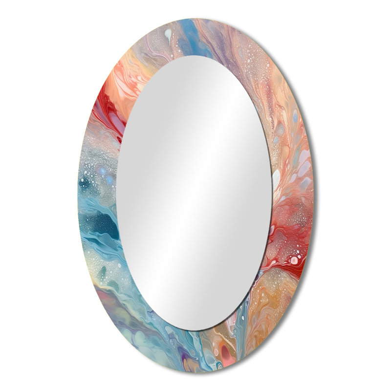 Miroir mural bleu et bleu, 36 po x 24 po