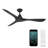 Carve 3 Natural Wood Blade Smart Ceiling Fan With Remote Control Included, Works With Alexa and iOS or Android App-116667906-116667911-123843250
