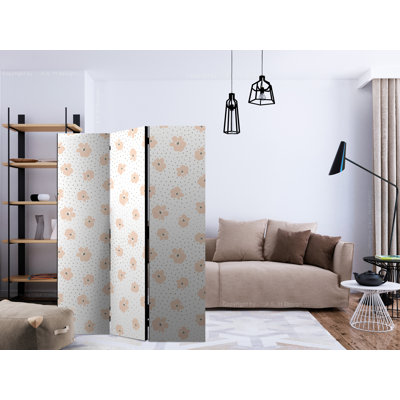 135 cm W x 172 cm H 3 - Panel Solid Wood Folding Room Divider