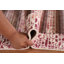 Tapis oriental rayé à motif abstrait moderne