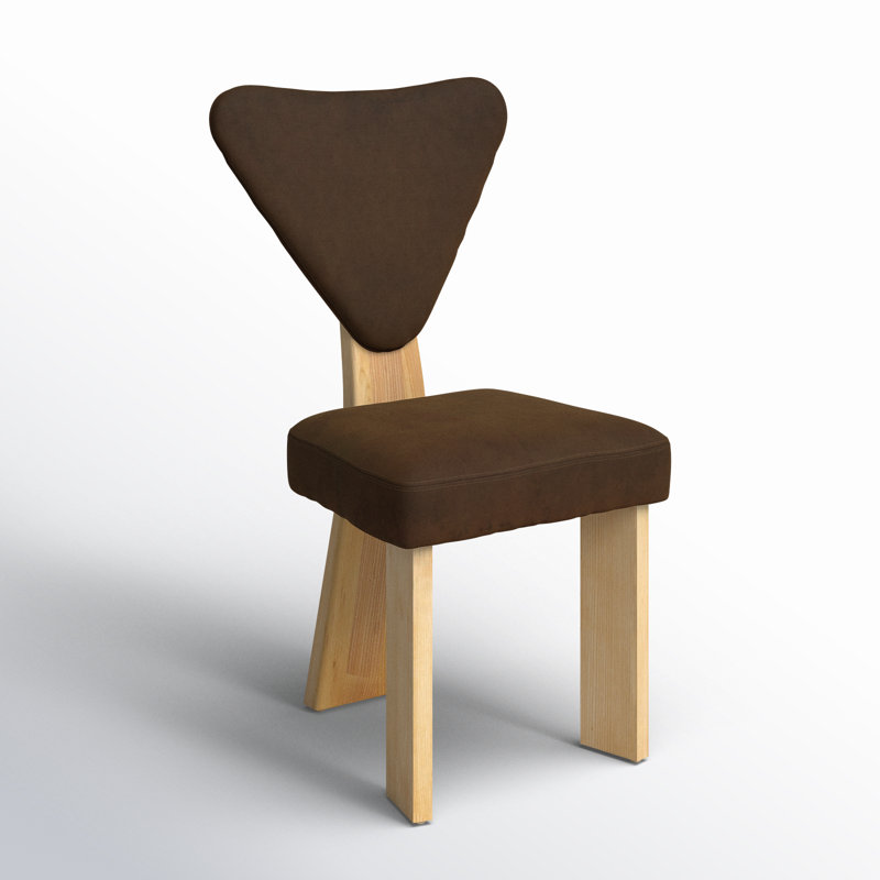 Chaise d'appoint à dossier en velours Perci