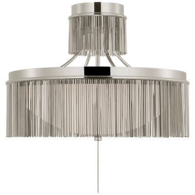 Sutton 32" Flush Mount With White Glass
