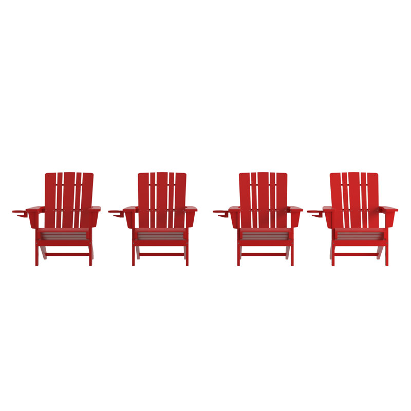 Chaise Adirondack en plastique, Rouge