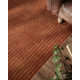 Guiness Solid Color Hand Loomed Wool Area Rug in Orange