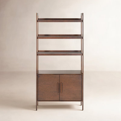 36" Wood Cabinet Bookcase