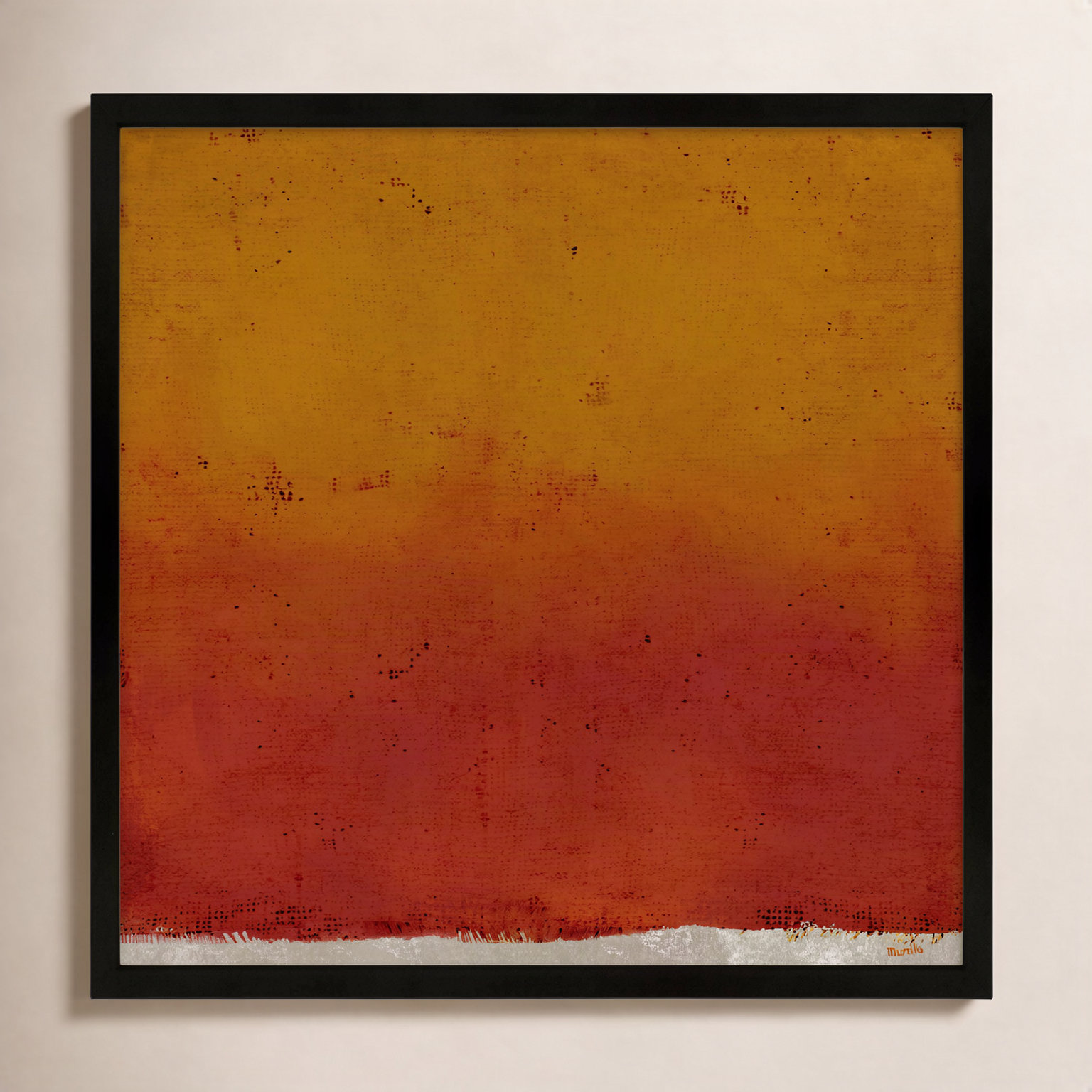 Sunset by Marco Marella for Studio M - Framed Wall Art, 16" H x 16" W, Paper, Black