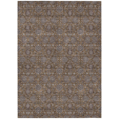 Naadiya Washable Floral Indoor / Outdoor Rug