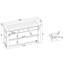 Console en bois de pin massif 48 po, table d'appoint moderne avec 3 tiroirs de rangement et 2 tablettes. Facile à assembler (bleu marine + plateau brun (ancien SKU: W120246667-1160974514-1160974515