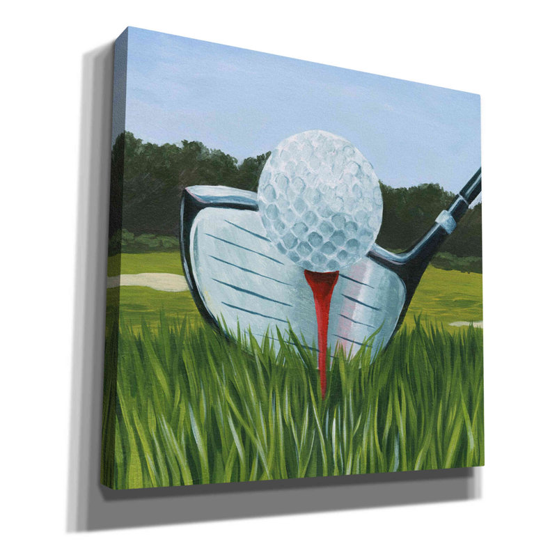 «Tee Off I» par Grace Popp, art mural sur toile, H 12 po x l 12 po x P 0,75 po