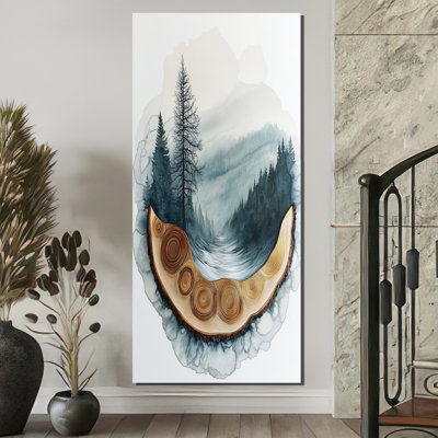 Glendel Winter Tree In Ink Geode Landscape I - Forest Large Wall Art