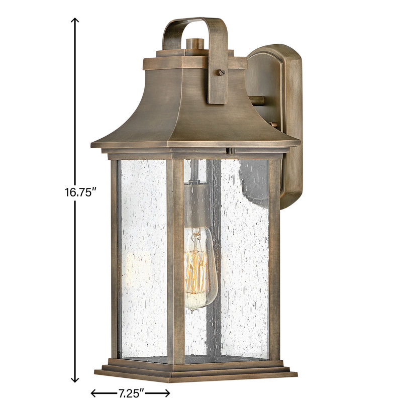 Sereia Aluminum Wall Light, Bronze, 16.75" H x 7.25" W x 8.25" D