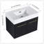 Meuble-lavabo mural 30 po avec lavabo, lavabo en résine à rebords épais, ensemble KD-129334122