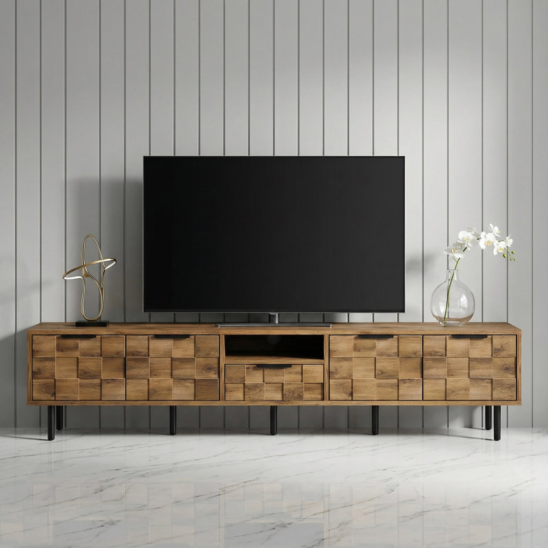 Mid-Century Modern 78.7" Width Entertainment Center, TV Stand For Tvs Up To 85"
