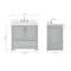 Meuble-lavabo simple avec plateau Abshire 37-121646125-93359364