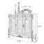 Banc de rangement en bois manufacturé brun