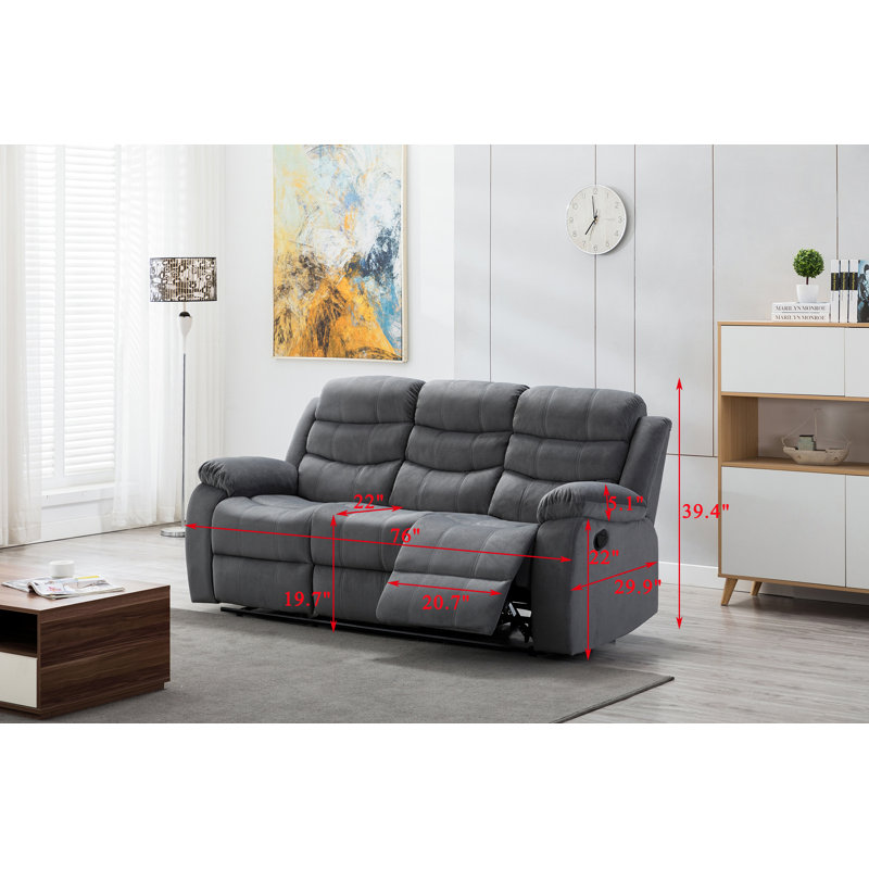 Canapé inclinable Angenette, Gris