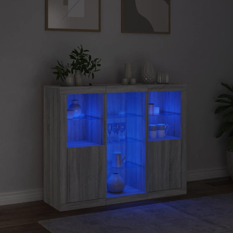 Azsa 123cm Sideboard, Grey Sonoma