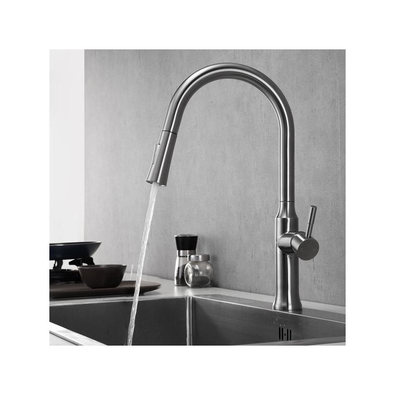 Artos Trova Pull Down Kitchen Faucet, Chrome