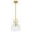 1 - Light Adjustable Pendant Light, Clear Bell Glass Shade for Kitchen Island, Dining Room-1432722245