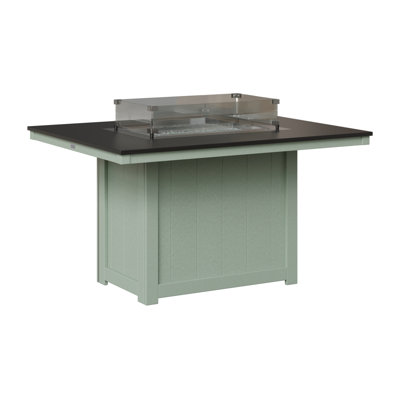 Donoma Rectangular Dining Fire Pit Table